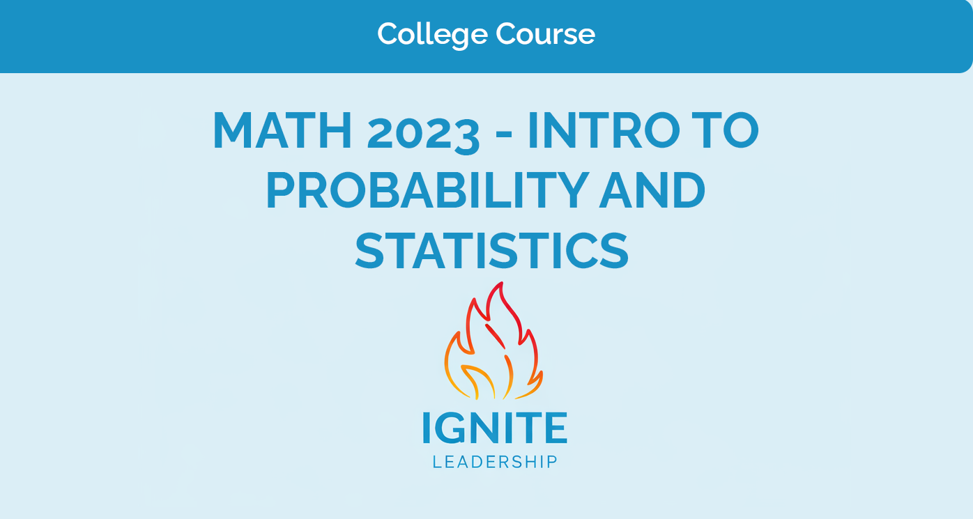 MATH 2023 – Intro to Probability and Statistics