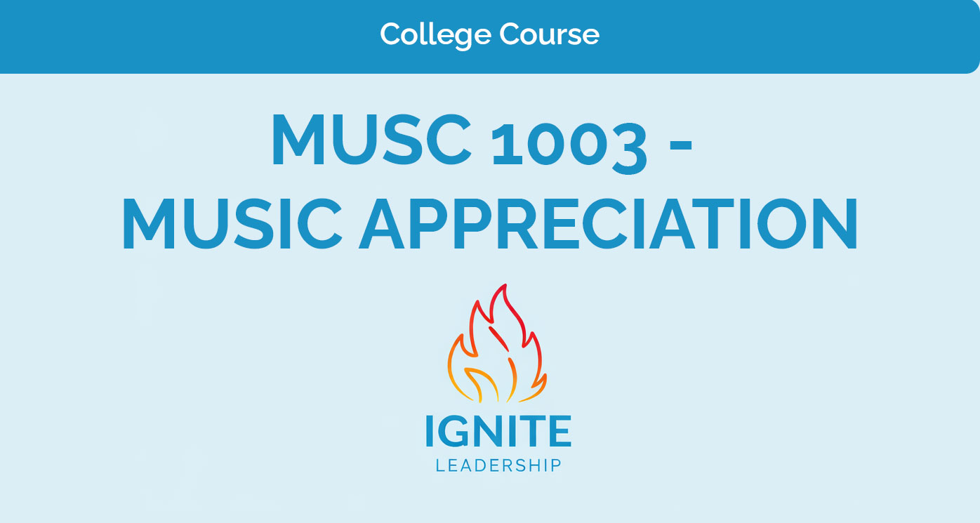 MUSC 1003 – Music Appreciation