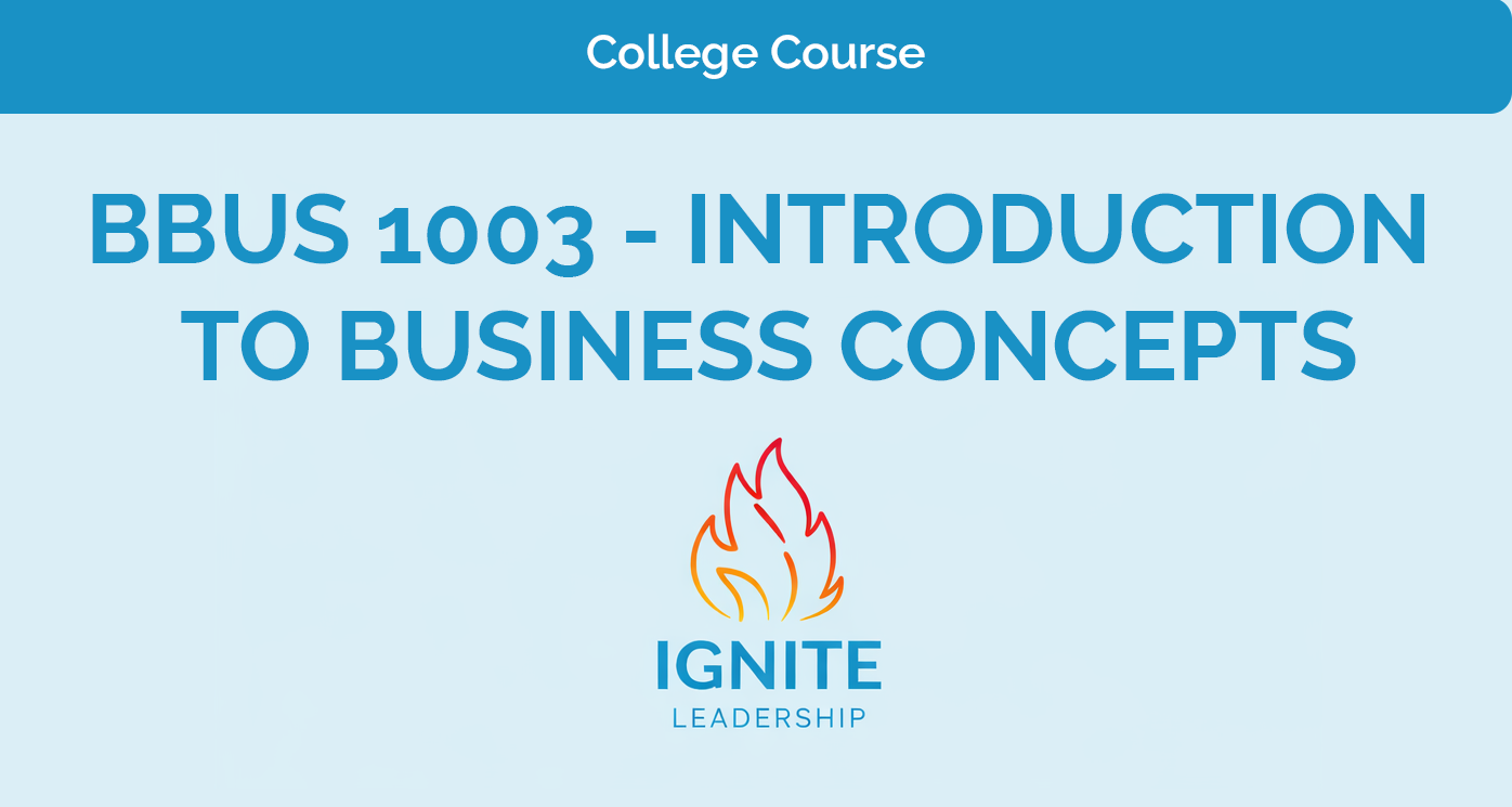 BBUS 1003 – Introduction to Business Concepts